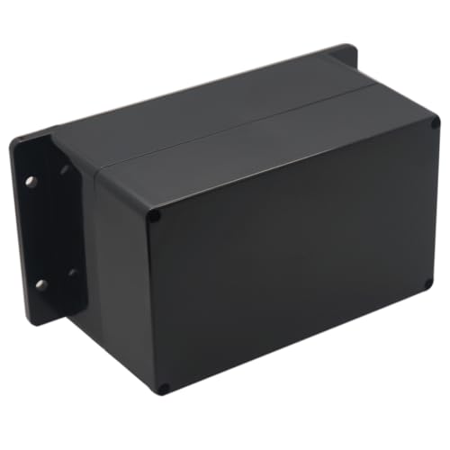 Project Box IP65 Waterproof Junction Box ABS Plastic Electrical Boxes DIY Electronic Project Case Power Enclosure with Fixed Ear 7.87x4.72x4.45 inch (200 x 120 x113 mm) - color: Black, size: 7.87"x4.72"x4.45"