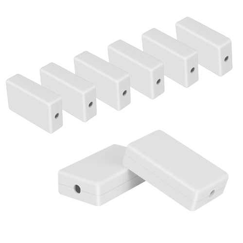 Project Box 8 Pieces Electrical Box Small Junction Box ABS Plastic Enclosure Power Electronic Case White 2.36" x 1.42" x 0.67"(60 x 36 x 17mm) - color: White, size: 2.36" x 1.42" x 0.67"
