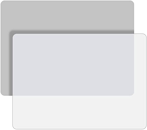 LEOBRO Silicone Mats for Crafts, 2 Pcs 11.69" x 8.26" Silicone Mats for Resin, Paint Clay Play Dough Mat, DIY Arts and Crafts, Light Gray & Clear - color: Translucent & Light Gray, size: 11.7" x 8.3"