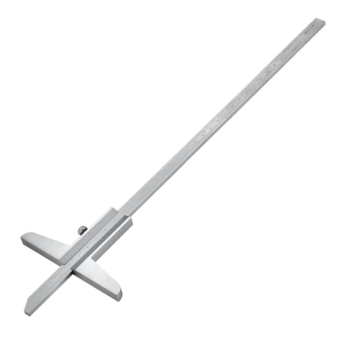 0-300mm Depth Vernier Caliper Micrometer Measuring Tool, 0.02mm Resolution,Carbonsteel Caliper Measuring Tool, DRINYOUNG (0-300/128in Depth Caliper) - size: 0-12" (Depth Vernier Caliper)