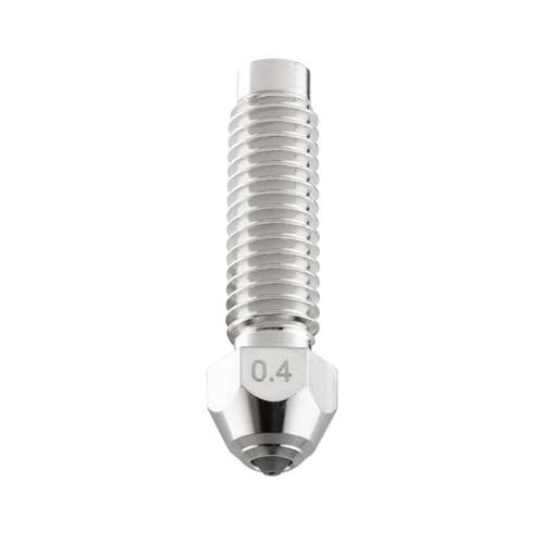 Tungsten Carbide Nozzle 0.4mm for Elegoo Centauri Carbon/CC/CC2 3D Printer Extruder Hotend Kit, High Thermal Conductivity Abrasion Resistance for Precision Additive Manufacturing - size: Tungsten Carbide, style: 0.4mm