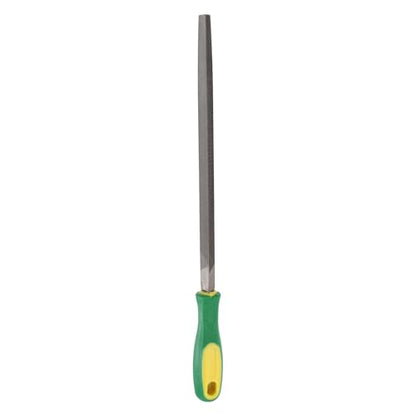 HARFINGTON Triangle Medium Teeth Cut File 10" Double Cut Teeth High Carbon Steel Hand Rasp File Plastic Handle for Metal Wood Deburring Removing - size: 10", style: Medium