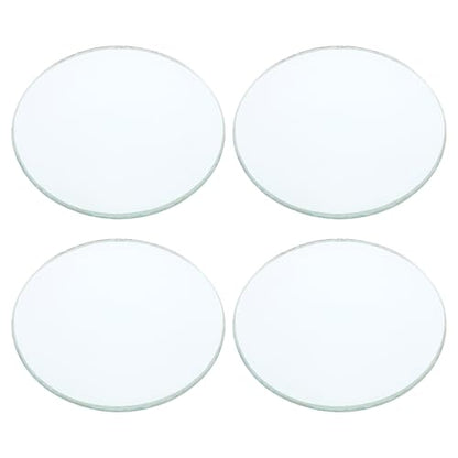 PATIKIL Convex Lens, 100mm Focal Length 40mm (1.57") Diameter Round Glass Magnifying Telescope Lens Trial Set Ground Edge for Lab Physics Class Optics, 4 Pcs - size: 100mm FL, 40mm Dia.