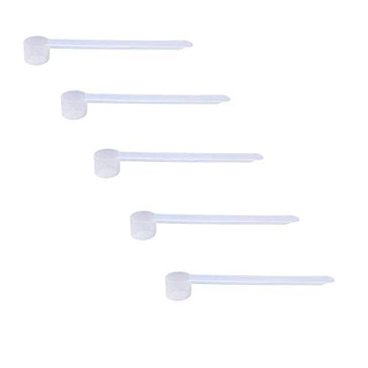 Plastic Measuring Scoop, 1/2 Teaspoon (2.5 cc | 2.5 mL) Long Handle Spoons for Powders, Granules, Coffee, Pet Food, Baking Supplies, Protein and Other Dry Goods, BPA Free (Set of 5) - size: 2.5 cc | 1/2 teaspoon | 2.5 mL