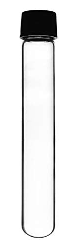 Eisco Borosilicate Test Tubes, Leak Proof Cap, Autoclavable, 50ml, 12 Pack