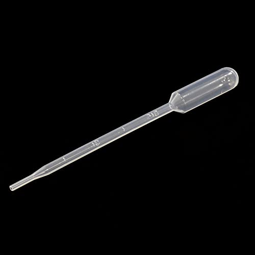 ULAB 100 Pcs Sterile Transfer Pipettes, Individual Peel-Pack, Vol. 3ml, 0.25ml Graduation Interval, 140mm Long, Low-Density Polyethylene Material, UTP1015 - style: Vol.3ml, 100pcs, Individual Peel-Pack