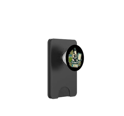 Wet Mount Club Microscopy Slide Preparation PopSockets PopWallet for MagSafe - style: Magnetic PopWallet