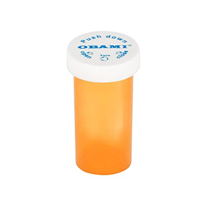 Plastic Medicine Pill Bottles with Child Resistant Caps - Push Down and Turn - Prescription Vial, Medicine Container, Pill Cases Dispenser Organizers (12pcs, 13 Dram) - size: 13 Dram
