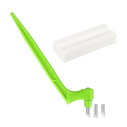 HARFINGTON Craft Cutting Tools 15/30/45 Degree Blades 360 Degree Rotating Blade Stainless Steel Cutter Pen Knife with Sharpening Stone for DIY Crafts Stencils Scrapbooks, Green - color: Green