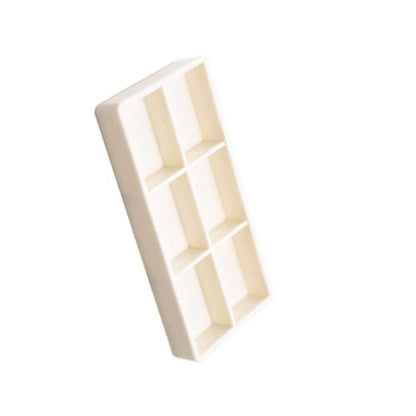AmeiCan Goods 2/Pcs Dental Autoclavable Cabiet Tay #20 Plastic 6 Compartment Organizer Tray to Organize disc, Wheels, Stones and ect. 8"L x 4"W x 1"H (White) - color: White