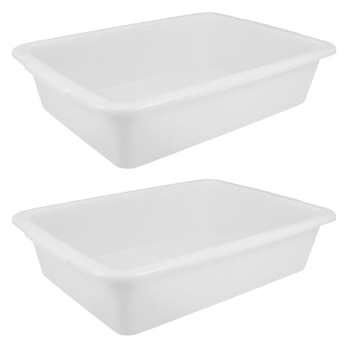 FOMIYES Laboratory Tray 6. 5cm Deep Leakproof Chemical Reagent Plate Acid Resistant Plastic Tray for Science Experiment Education - size: 23.50X17.50X7.00CM