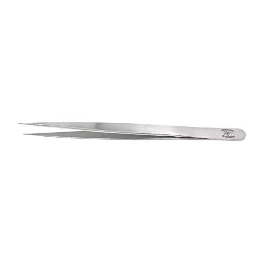 High Precision Stainless Steel Lab Tweezers/Forceps with Straight Slender Fine Point