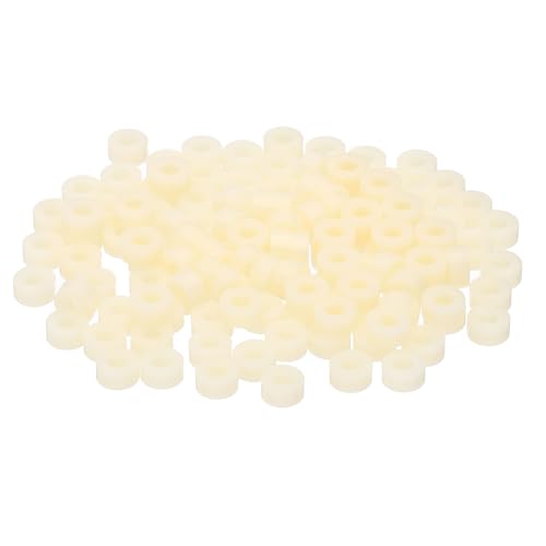 PATIKIL M3 Electrical Outlet ABS Spacers, 120 Pcs 3.2mm ID, 7mm OD, 3mm Length Washer Spacer Assortment Plastic Round Without Threaded,Switch and Receptacle Spacers for M3 Screws - size: 3.2mm ID x 7mm OD x 3mm Length
