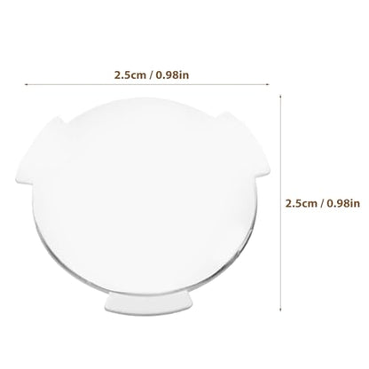 Biconvex VR Lenses, 20 Pack 25mm x 45mm Focal Length Double Convex Lens, Flanged Winged Design for DIY Virtual Reality Viewers, STEM Physics Science Projects, Clear Acrylic