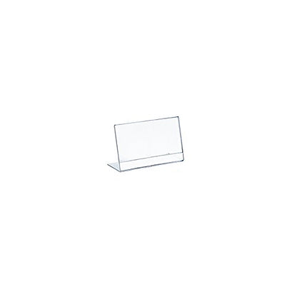 Azar Displays 112735 4.5" W x 3.5" H Horizontal L-Shaped Sign Holder -10pk - size: 4.5 in W x 3.5 H Horizontal