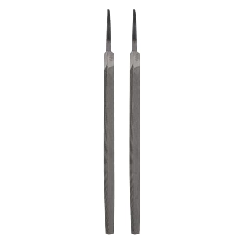 HARFINGTON 2pcs Triangle Coarse Teeth Cut File 10" Double Cut Teeth High Carbon Steel Hand Rasp File Without Handle for Metal Wood Deburring Removing - size: 10", style: Coarse