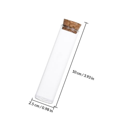 SEWACC 20 pcs Empty Glass Bottles with Cork Wishing Bottle Sample Display Bottle for Lab Use Clear Specimen for Diy Crafts 3.93 X 0.98 X 0.98 in