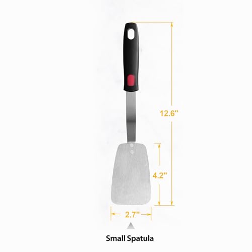 Stainless Steel Flexible Spatula, Thin Metal Turner, Small Solid - size: Small