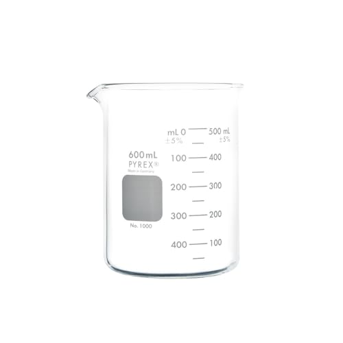 PYREX Griffin Low Form 600 mL Beaker, Double Scale, Graduated (Case of 24) - style: CASE OF 24