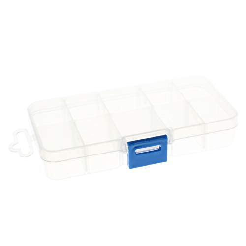Utoolmart 2 Pcs Tool Box Tool Organizer, Plastic Hardware Box Storage for Hardware, Screws, Bolts, Nuts, Nails, Beads, Jewelry 5.1 x 3 x 1 inches Translucent - size: G130 Part box 2pcs