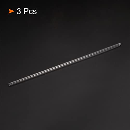 MECCANIXITY 3.3 Borosilicate Glass Stick 7.87" Length 4mm Dia Stir Rod Mixing Tools with Both Ends Round for Lab Kitchen Science 3Pcs - size: 7.87"