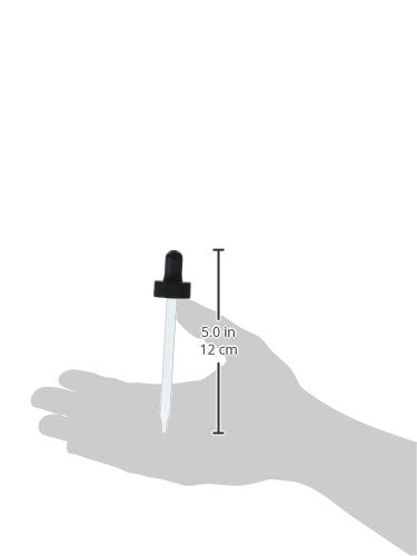 Qorpak CAP-05744 22-400 Black Polypropylene Linerless Glass Dropper Assembly, 3 mm OD (Pack of 12)