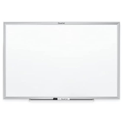 Quartet Dry Erase White Board 36"W x 24"H Non-Magnetic Whiteboard, Total Erase, Silver Aluminum Frame (S533) - color: Silver, size: 36"W x 24"H