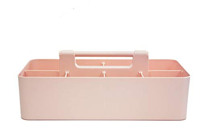 2 PACK - Portable DIY 8 Dividers Durable Plastic Organizer Tote Tool Home Office School Toy Arts Craft Pencil Kids Baby & Supply Cleaning Caddy with Handle Made In USA (Indie Pink) - color: Indie Pink