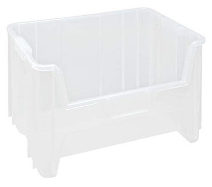 HE HUDSON EXCHANGE 20" x 15" x 12.5" Plastic Giant Stackable Hopper Bin, Clear - color: Clear, size: 1 Pack