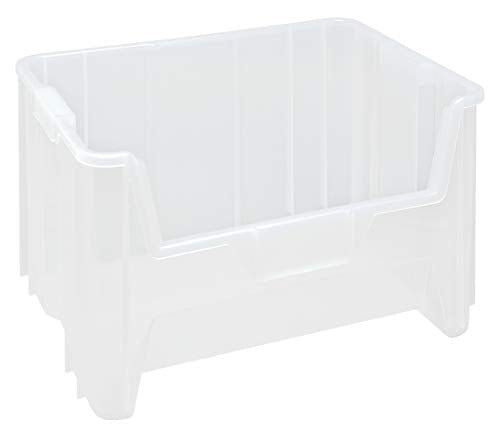 HE HUDSON EXCHANGE 20" x 15" x 12.5" (54 Pack) Plastic Giant Stackable Hopper Bin, Clear - color: Clear, size: 54 Pack
