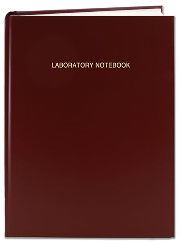 BookFactory Burgundy Lab Notebook, Ruled, Hardbound, 96 Pages - color: Burgundy Imitation Leather, size: 8" x 10" - 96 pg