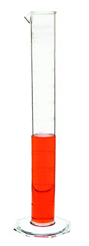 Graduated Cylinder, 100mL - Class A Tolerance - Octagonal Base - TPX Plastic - Industrial Quality, Autoclavable - Eisco Labs - size: 100mL