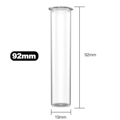 92mm CR Plastic Packaging Pop Top Tubes - Child Resistant Travel Holder Vial Containers - 700 Qty (Clear) - color: Clear