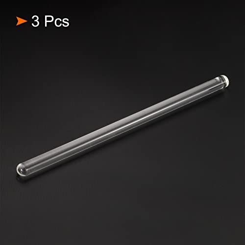 MECCANIXITY 3.3 Borosilicate Glass Stick 7.87" Length 10mm Dia Stir Rod Mixing Tools with Both Ends Round for Lab Kitchen Science 3Pcs - size: 7.87"