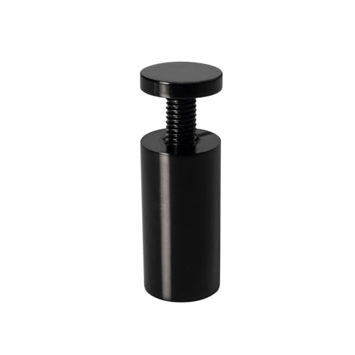 OUTWATER Sign Standoff 1" Diameter x 2" Barrel Length Black Aluminum Eco Series Easy Fasten Standoff Pack of 8 - size: 8 Piece Pack