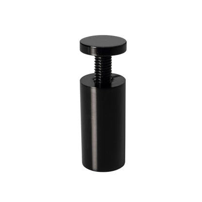 OUTWATER Sign Standoff 1" Diameter x 2" Barrel Length Black Aluminum Eco Series Easy Fasten Standoff Pack of 2 - size: 2 Piece Pack