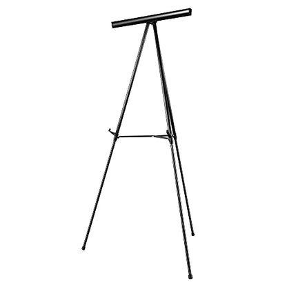 Amazon Basics High Boardroom Aluminum Flipchart Whiteboard and Display Easel Stand with Adjustable Height Telescope Tripod, 35 x 2 x 28 Inches, Black - style: Lightweight Board Easel