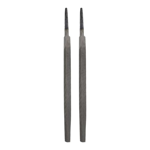 HARFINGTON 2pcs Triangle Coarse Teeth Cut File 6" Double Cut Teeth High Carbon Steel Hand Rasp File Without Handle for Metal Wood Deburring Removing - size: 6", style: Coarse