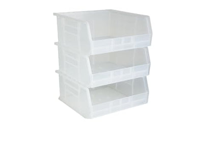 HE HUDSON EXCHANGE 11" x 11" x 5" (3 Pack) Plastic Stackable Storage Bin, Clear - color: Clear, size: 3 Pack