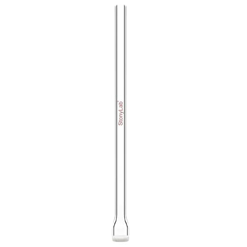 stonylab Straight Gas Dispersion Tube, High Borosilicate Glass, G2 Sand Core with 30-50μm inch Pore Size for Efficient Air or Gas Diffusion in Laboratory and Aquatic Applications - size: 0.39 inch
