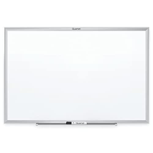 Quartet Whiteboard, Non-Magnetic Dry Erase White Board, 6' x 4', Total Erase, Silver Aluminum Frame (S537) - color: Silver, size: 72"W x 48"H