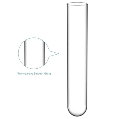 StonyLab Borosilicate Glass Round Bottom Test Tubes, 30mm OD X 165mm Length (Pack of 15) - style: 15 Pack