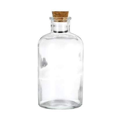 PATIKIL 500ml Glass Reagent Bottle with Wood Stopper, Narrow Mouth 16.9oz - size: 16.9 Ounces