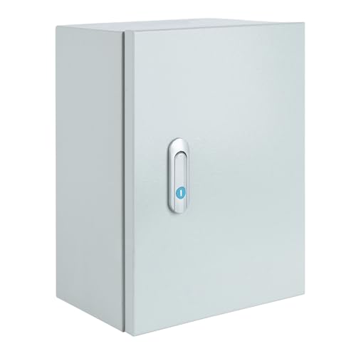 Steel Electrical Junction Box, Indoor&Outdoor Electrical Enclosure Box, Wall Mounted Waterproof&Dustproof Metal Box, Universal Electric Equipment Enclosure Box with Safety Locks and Mounting Plates - size: 24"×20"×8"