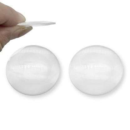 Double Convex Lens - 34mm Diameter, 50mm Focal Length, Optical biconvex Lens for Physics Experiments, Photography, Magnifying, and DIY Projects - Pack of 2pcs (33.5mm x H5mm x F80) - size: 33.5mm x H5mm x F80