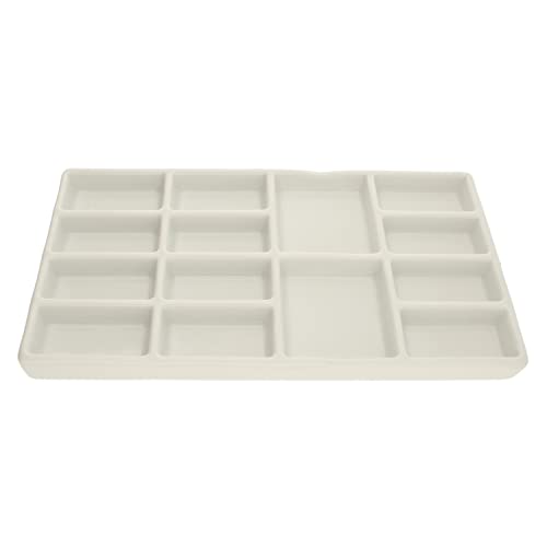 The Beadsmith Ceramic Mixing Palette – Rectangle Design Paint Holder – Arts and Crafts Accessories Organizer – 7.5" x 4.1" x .6” – 14 Compartments, (4 Palettes) - size: 7.5" x 4.1" x 0.6"