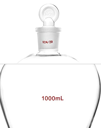 QWORK 1000ml Separating Funnel with 24/29 Joints and Stopcock