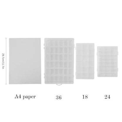 OALCQ 36 Grids Bead Organizer Box Tackle Box Organizers and Storage Rock Collection Boxes Plastic Organizer Boxes - size: 36 grids
