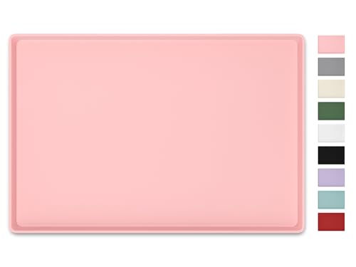 Silicone Art Mat for Crafts, 16" x 24" Waterproof Non-Slip Painting Mat - color: Pink, size: 16" x 24"