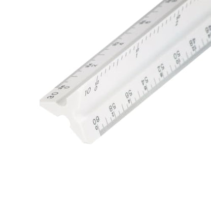 STAEDTLER 12in Engineer Scale Ruler - Triangular Engineering Ruler with 6 Scales(10-60 Parts/Inch), Color-Coded Grooves, Plastic